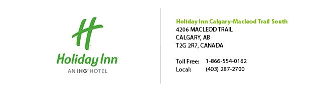Holiday Inn Calgary Macleod Trail South | (403) 287-2700 | 4206 Macleod Trail Calgary, AB, T2G 2R7